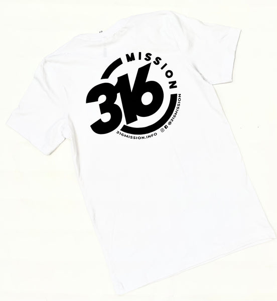 White 316 Mission Short Sleeve Tee